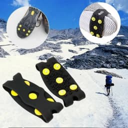 5/1 Pair 5 Stud Anti Slip Ice Snow Claw Grips Crampon Cleats for Hiking Boots Men Women Winter Traction Spikes Shoe Covers
