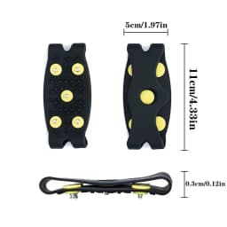 5/1 Pair 5 Stud Anti Slip Ice Snow Claw Grips Crampon Cleats for Hiking Boots Men Women Winter Traction Spikes Shoe Covers