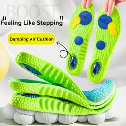1pair 4D Orthopedic Sport Insoles Soft Breathable High-elasticity Shock Absorption Running Shoe Pad For Men Women Latex Massage
