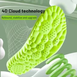 New 4D Super Soft Orthopedic Insoles – Sport Shock Absorption Arch Support Shoe Pads for Basketball Running, Feet Pain Relief