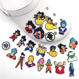1/22pcs Dragon Ball Shoes Charms Decoration Buckle Character for Cartoon Anime Decoration  PVC Garden Shoes Accessories
