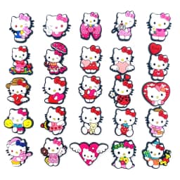 10-35Pcs Sanrio Hello Kitty Shoe Charms PVC Cartoon Clog Sandals Garden Shoe Accessorie Decorations Buckle for Holiday Gifts