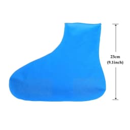 Elastic Waterproof Shoe Cover Outdoor Rain Boots Silicone Anti Slip Rain Shoe Cover PVC Portable Mid Thickened Latex Shoe Cover