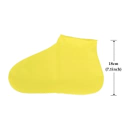 Elastic Waterproof Shoe Cover Outdoor Rain Boots Silicone Anti Slip Rain Shoe Cover PVC Portable Mid Thickened Latex Shoe Cover