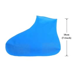 Elastic Waterproof Shoe Cover Outdoor Rain Boots Silicone Anti Slip Rain Shoe Cover PVC Portable Mid Thickened Latex Shoe Cover