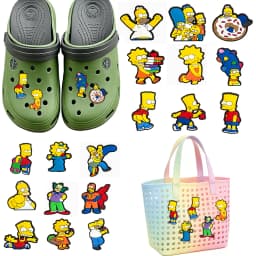 1-100pcs Cartoon Wacky Simpson Anime Series PVC Shoe Charms Accessories DIY Creativity Sandal Wristbands Party Decorations