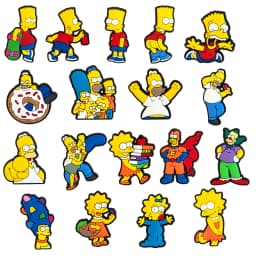 1-100pcs Cartoon Wacky Simpson Anime Series PVC Shoe Charms Accessories DIY Creativity Sandal Wristbands Party Decorations