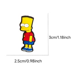 1-100pcs Cartoon Wacky Simpson Anime Series PVC Shoe Charms Accessories DIY Creativity Sandal Wristbands Party Decorations
