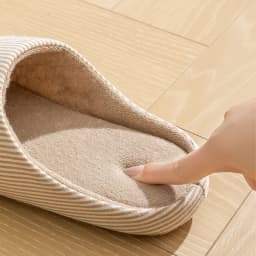 Simple Striped Home Slippers Men's Spring and Autumn Indoor Wooden Floor Bedroom Silent Comfortable Japanese Style Home Shoes