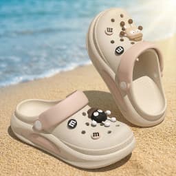 Summer Clogs Women Cute 3D Charms Garden Sandals Lightweight Soft EVA Beach Slippers Outdoor Non Slip Fashion Thick Sole Shoes