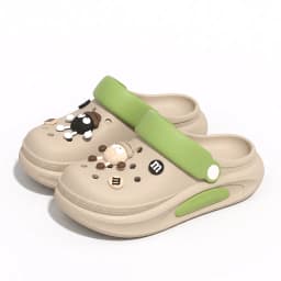 Summer Clogs Women Cute 3D Charms Garden Sandals Lightweight Soft EVA Beach Slippers Outdoor Non Slip Fashion Thick Sole Shoes