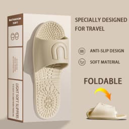 Foldable Portable Men's Slippers Hotel Travel Sandals Home Slippers Non-Slip Bathing Men Women Unisex Quick-Drying Slippers