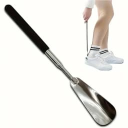 1PC Retractable Stainless Steel Elderly Shoe Puller, Shoe Assistant, Suitable for Both Men and Women , Schoenlepel, Shoe Horn