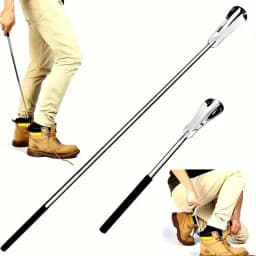 1PC Retractable Stainless Steel Elderly Shoe Puller, Shoe Assistant, Suitable for Both Men and Women , Schoenlepel, Shoe Horn