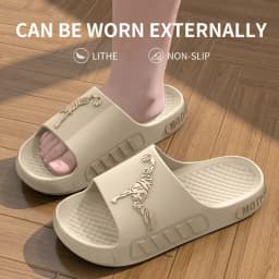 Men's Summer Thong Slippers Thick Bottom Anti-Slip Deodorant EVA Wear-Resistant Breathable Slip-On Sandals