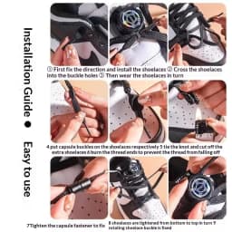 Automatic Shoe laces Flat Shoelace casual shoes Sneakers No Tie Shoelaces Swivel Buckle Laces Adults Kids unisex shoe accessorie