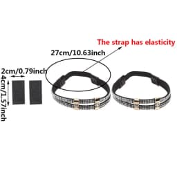 1Pair Rhinestone High Heels Shoes Band Anti-loose Women Diamond Shoelaces Anti-drop Heel Straps Belt Drill Elastic Fixed Belts
