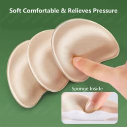 4Pairs Sponge Shoes Pads for Woman High Heels Long Time Standing Pain Relief Insoles Non-Slip Forefoot Pads for Big Shoes Insert