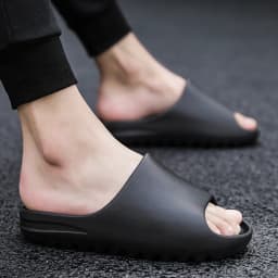 Men's EVA Thick Soled Slides Summer Non-slip Slippers Soft Comfortable Open Toe Shower Sandals for Men Women Indoor Outdoor