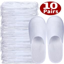 Disposable Slippers White Non Slip Unisex Hotel Spa Travel Slippers Lightweight Eco Friendly Comfortable Soft Slipper Women Men