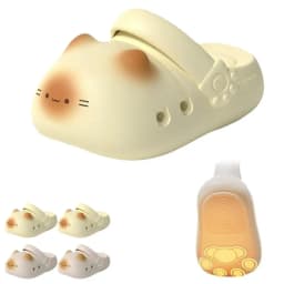 Adorable Waterproof Cat Slippers Anti Slip Bottom Cat Paw Small Cat Mules Closed Toe Soft Bottom Cat Paw Slippers Outdoor Indoor