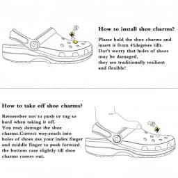 10/20PCS Glow-In-The-Dark Cute Bears Shoe Charms for Clogs Accessories Luminous Clips DIY Slides Sandals Shoe Buckles Decor