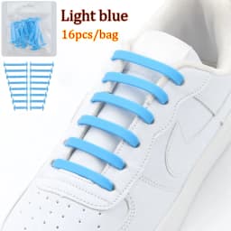 16pcs/lot No Tie Shoelace Lacing Special Silicone Elastic Shoelaces Kid Adult Sneakers Quick Shoe Lace Creative Lazy Rubber Lace