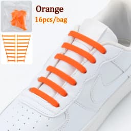 16pcs/lot No Tie Shoelace Lacing Special Silicone Elastic Shoelaces Kid Adult Sneakers Quick Shoe Lace Creative Lazy Rubber Lace