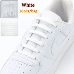 16pcs/lot No Tie Shoelace Lacing Special Silicone Elastic Shoelaces Kid Adult Sneakers Quick Shoe Lace Creative Lazy Rubber Lace