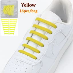16pcs/lot No Tie Shoelace Lacing Special Silicone Elastic Shoelaces Kid Adult Sneakers Quick Shoe Lace Creative Lazy Rubber Lace