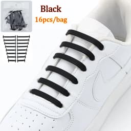 16pcs/lot No Tie Shoelace Lacing Special Silicone Elastic Shoelaces Kid Adult Sneakers Quick Shoe Lace Creative Lazy Rubber Lace