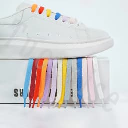 1Pair Flat Shoelaces for Sneakers 26colors Fabric Shoe Laces White Black Shoe Lace Boot Laces for Shoes Unisex Soft Shoestrings