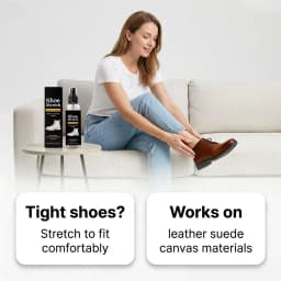 120ml Shoe Stretcher Spray Softening Stretching Liquid Professional Boot Stretcher Spray for leather, suede canvas softeners