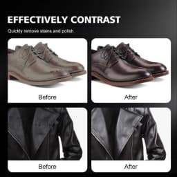 Shoe Shine Sponge,No Buffing Leather Protector,Polisher for Genuine, Synthetic, and Imitation Leather,Cleaner for Boots, Shoes,