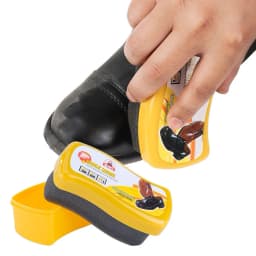 Shoe Shine Sponge,No Buffing Leather Protector,Polisher for Genuine, Synthetic, and Imitation Leather,Cleaner for Boots, Shoes,