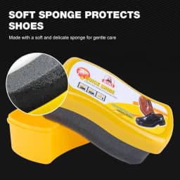 Shoe Shine Sponge,No Buffing Leather Protector,Polisher for Genuine, Synthetic, and Imitation Leather,Cleaner for Boots, Shoes,