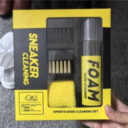 1 Set Shoes Cleaner Foam Dry Cleaning Suit 150ML Water-Free Foam Sneakers Cleaner Shoe Brush Shoe Cloth Work on White Shoe, Boot