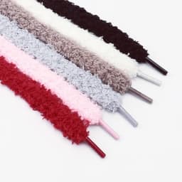 Thick Fluffy Plush Shoelaces 1cm Wide Anti-Fade Soft Fuzzy Laces Fashion Decor Replacement Laces for Most Sneakers & Daily Shoes