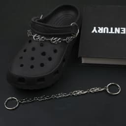 New Designer Shoe Charms Chain Fashion Gift Punk Pendant Metal Buckle Hip Hop Shoe Decoration Accessories For 2024 Hot
