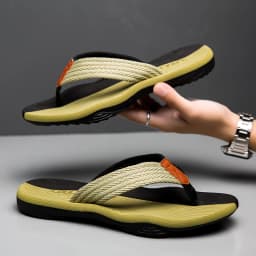 Menswear Slippers for Home Comfortable Breathable Slip-On Indoor Outdoor Slippers in Black Brown And Navy Blue Sizes 7 to 13