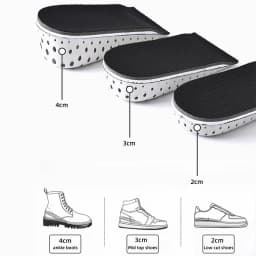 1 Pair Height Increase Insole Breathable Memory Foam Heel Lifting Inserts Shoe Lifts Shoe Pads Elevator Insoles for Unisex