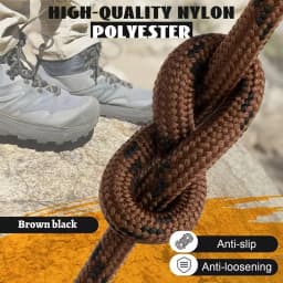 2 Pairs Heavy Duty Work Boots Shoelaces 4.5mm Diameter Round German Training Hiking Shoe Laces for Men And Women