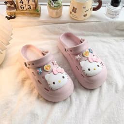 Hello Kitty Cute Shoe Charms Set Cartoon KT Cat Hole Shoes Accessories DIY Shoes Slippers & Clogs Gifts For Girls Christmas