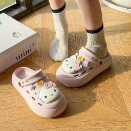 Hello Kitty Cute Shoe Charms Set Cartoon KT Cat Hole Shoes Accessories DIY Shoes Slippers & Clogs Gifts For Girls Christmas