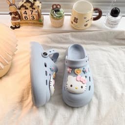 Hello Kitty Cute Shoe Charms Set Cartoon KT Cat Hole Shoes Accessories DIY Shoes Slippers & Clogs Gifts For Girls Christmas