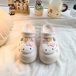 Hello Kitty Cute Shoe Charms Set Cartoon KT Cat Hole Shoes Accessories DIY Shoes Slippers & Clogs Gifts For Girls Christmas
