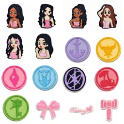 16-100pcs Cartoon Katseye Musical Theme Series PVC Shoe Charms Accessories DIY Detachable Waterproof PVC Shoe Decorations Gifts