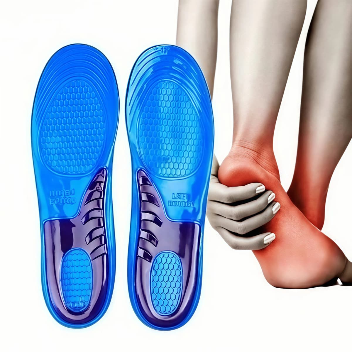 Par Orthopedic Insole Silicone Gel Foot Pads Anti Impact for Shoe