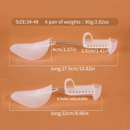 1 Pair Men and Women Plastic Shoe Tree Adjustable Shoe Stretcher Shaper Boot Holder Shoe Support (White and Black) Two Sizes
