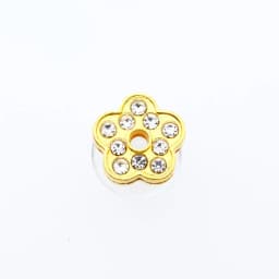 Golden Letters Crystal Diamond Alloy Charms Accessories Fashion Soft PVC Shoes Buckle Kids Decoration Design Wholesale 1Pcs